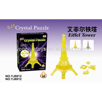 DIY jeu de puzzle en cristal 3D Tour Eiffel avec jeu de puzzles 24PCS légers